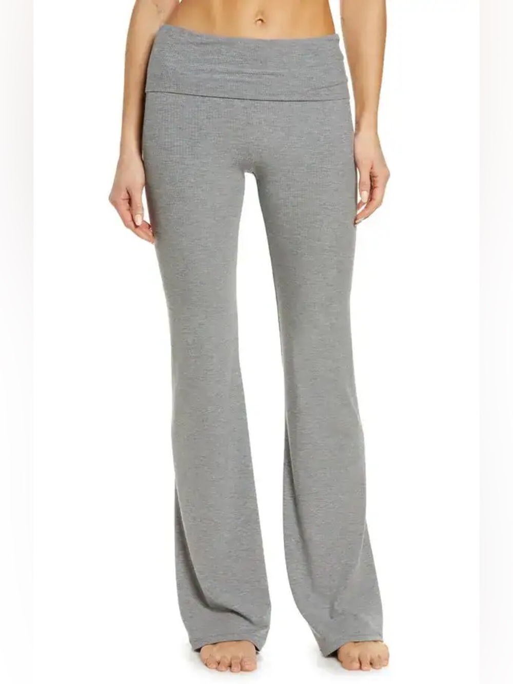 SKIMS Soft Lounge Foldover Pants - XS - Heather Gray